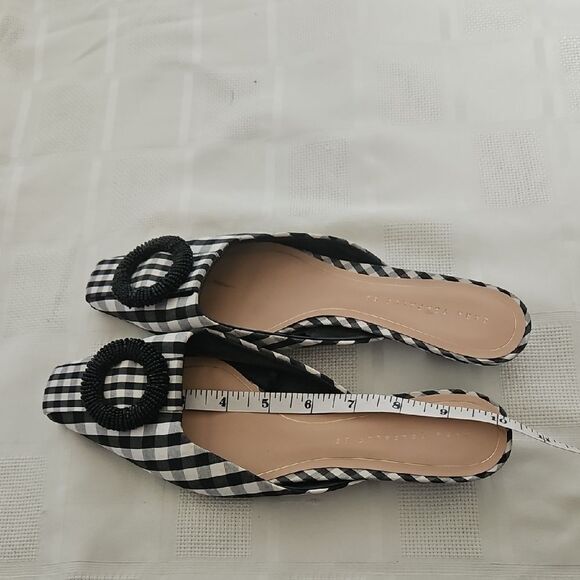 Black and White Checkered Women's Mules - Picture 8 of 16